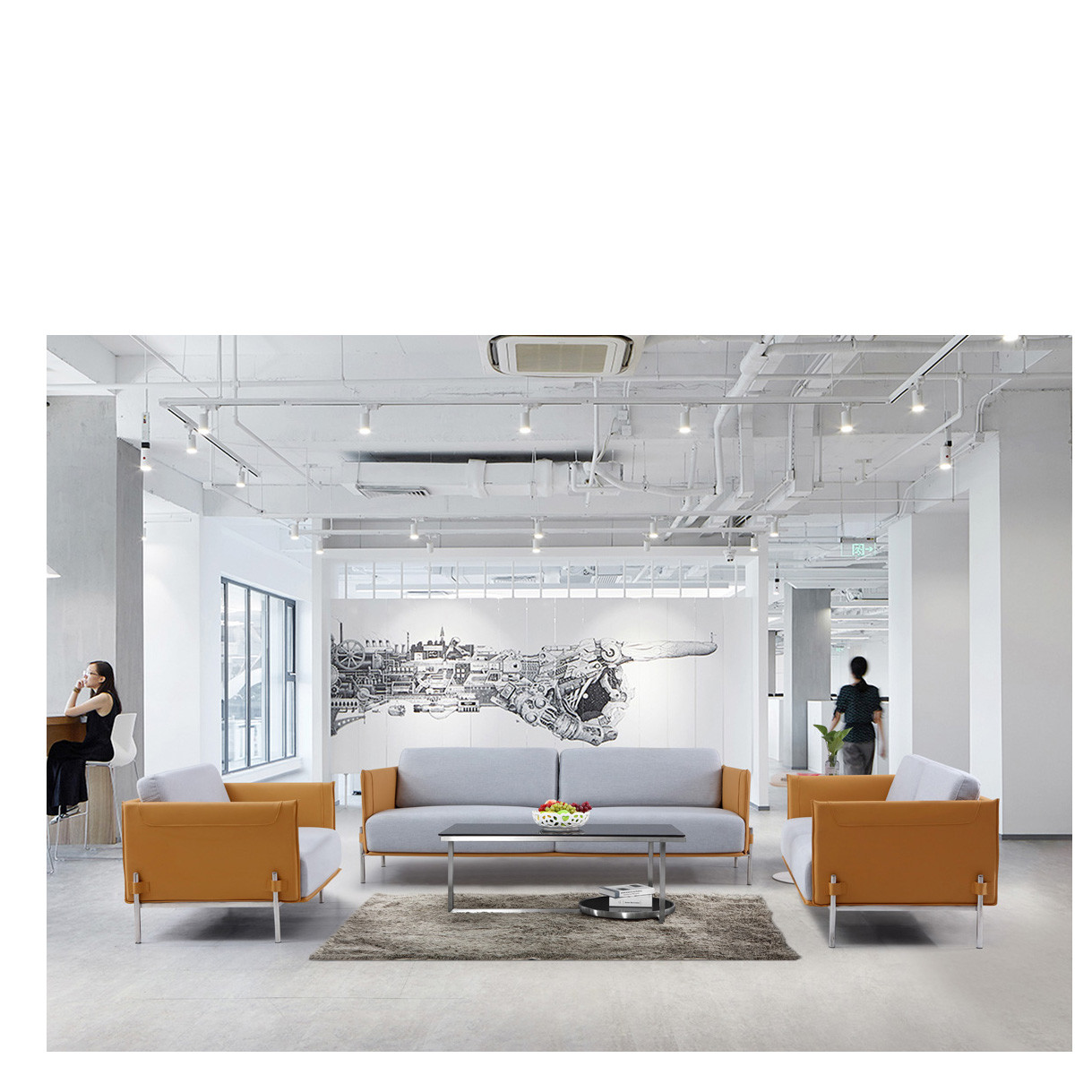 classical modern ： Shared Workspace Furniturelounge sofa