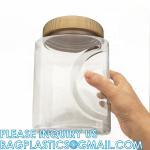 Plastic Square Grip Storage Jar, Candy Buffet Containers, Food Jar, Cosmetic Jar