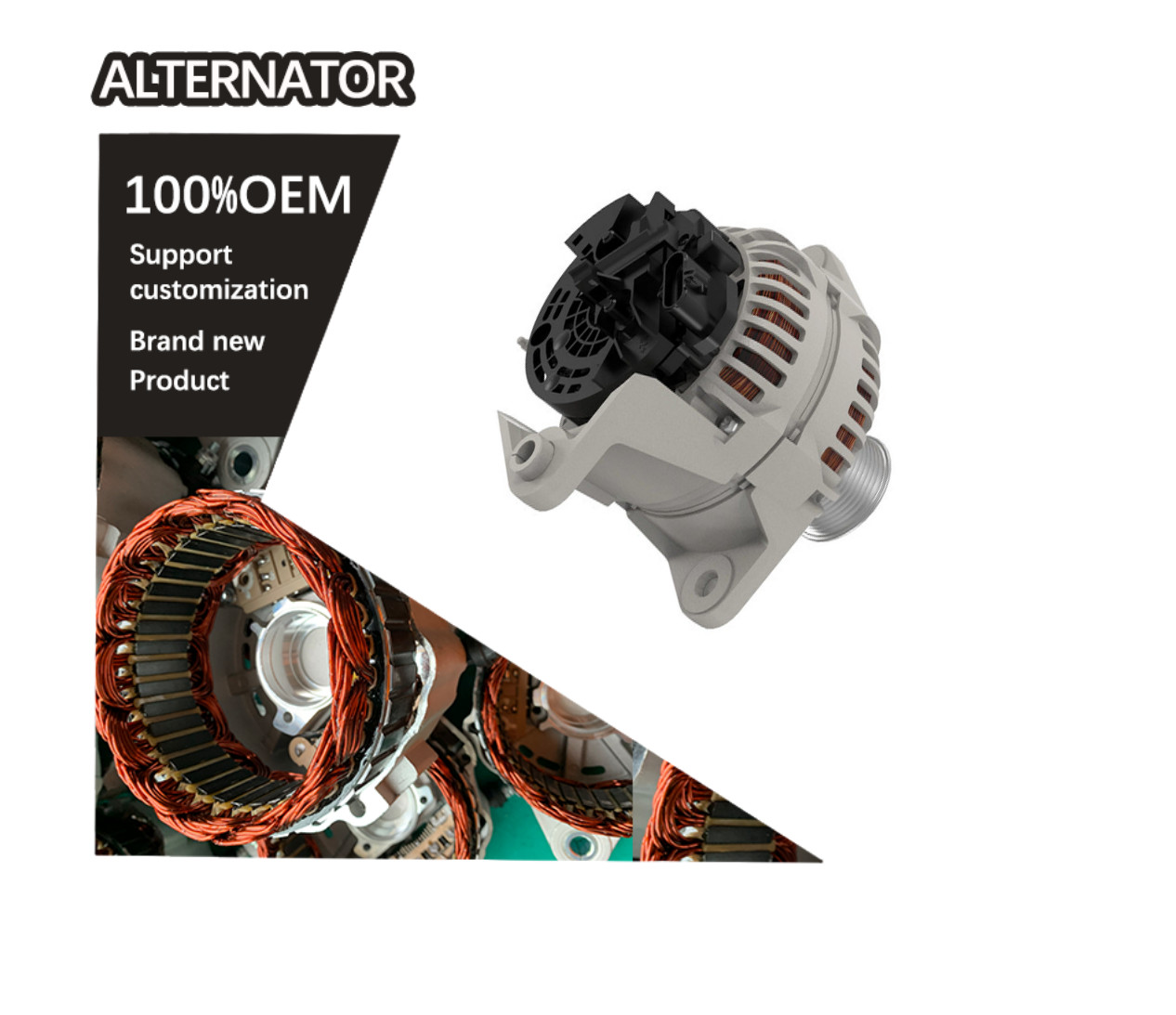 Alternador 12V 125A AL216156 11.204.299, 11.204.384, 0124625061, 0124625123 87715398 87645567, AVI160J2004 AAN5825,
