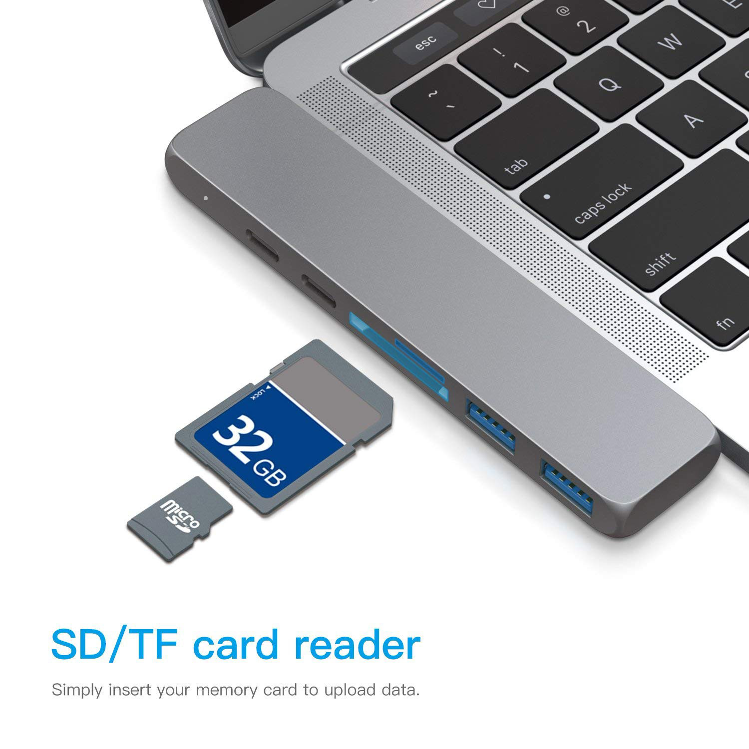 USB C Hub Type C Adapter, Compatible with MacBook Pro 2016/2017/2018 13"15" 40Gbs Thunderbolt 3,Type C Data Port,4K