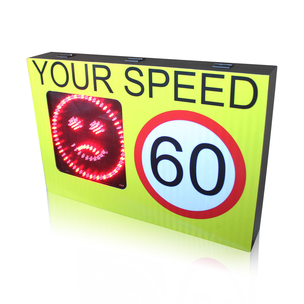 Road Safety Equipment 2 Digit Solar Traffic Speed Sign For Highway