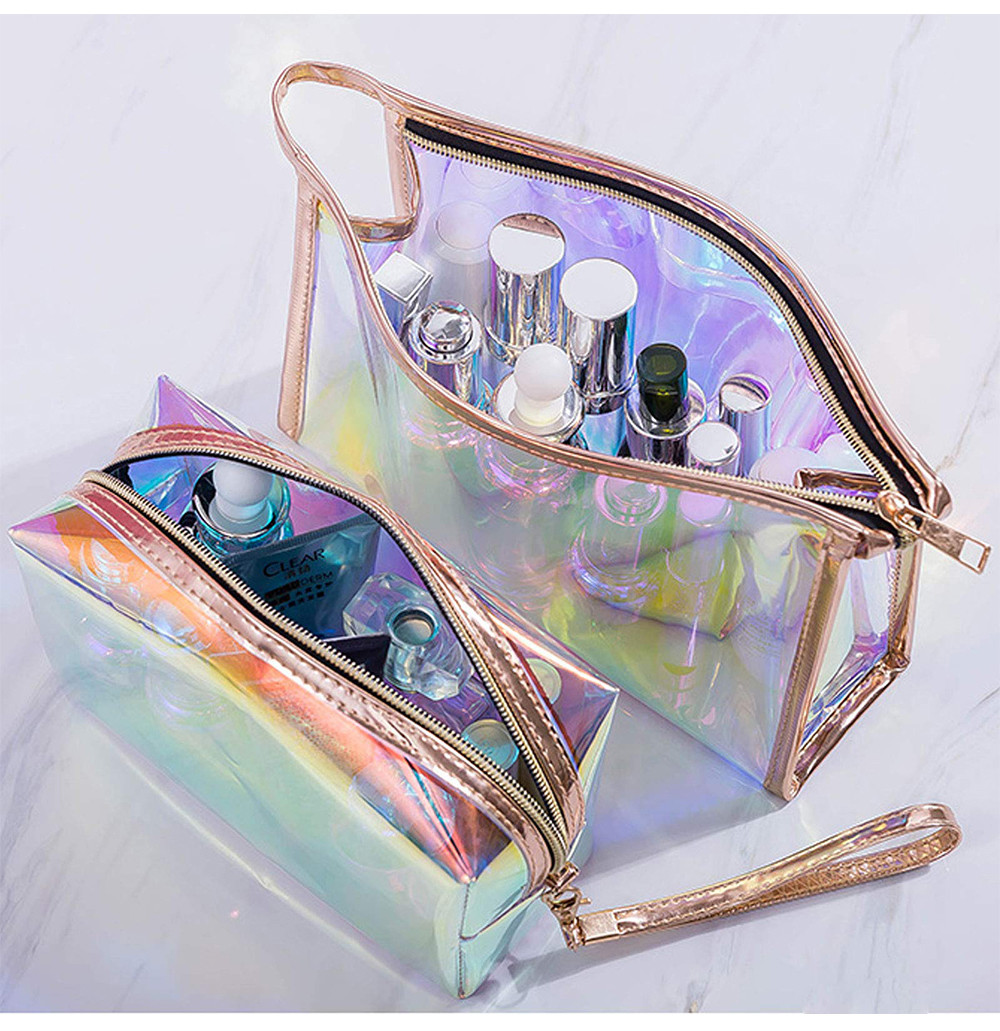 Holographic PVC Travel Makeup Organizer For Girl