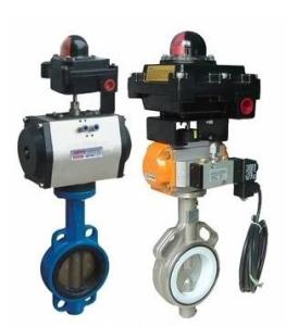 Wholesale Cast Iron Body SS304 Disc Butterfly Valve with Single Acting Penumatic Actuator from china suppliers