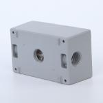 Grey PVC Coated 1/2" Holes Waterproof Conduit Box UL Listed