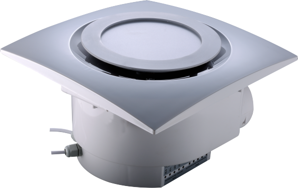 2-12 Inches Black Wall Mounted Kitchen Exhaust Fan with Lighting and Axial Flow Design