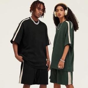 Wholesale 100% Cotton Mens Short Sets 2 Piece Outfits Fashion Summer Tracksuits from china suppliers