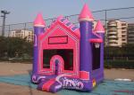 3In1 High Tear Strength Pink Inflatable Jump House with basket hoop for School
