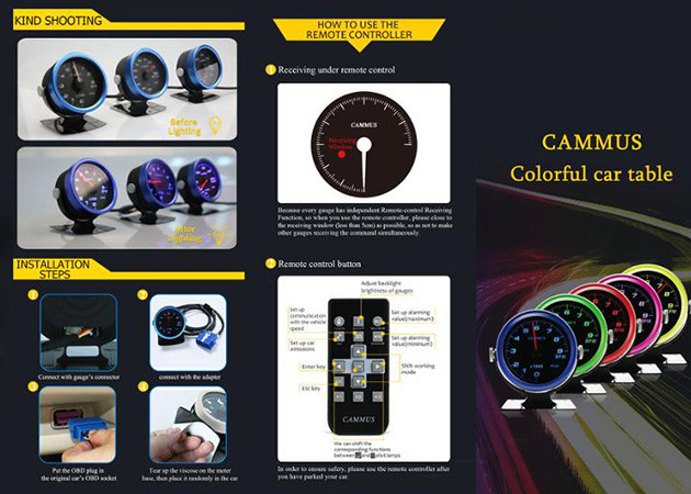 60mm Turbo Setting Car Gauge Meter Single Function LCD Digital Speedometer