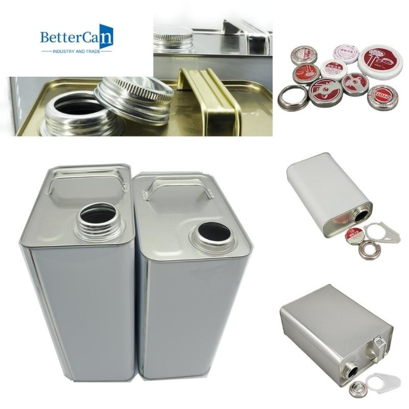 Empty 2.5 Litre Paint Tin Cans 1 Gallon Tinplate Tin With Pressure Cap