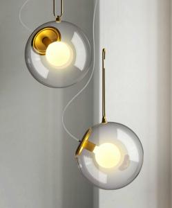 Wholesale Nordic Glass Ball Pendant Lights Industrial Lighting Clear interior lighting(WH-GP-167) from china suppliers
