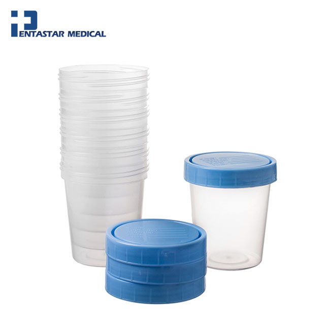 Plastic Disposable Medical Sterile Sample Specimen Collection Stool Urine Container 30ml 60ml 120ml