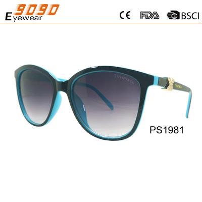 2017 fashion plastic sunglasses with 100% UV protection lens, suitable for men
