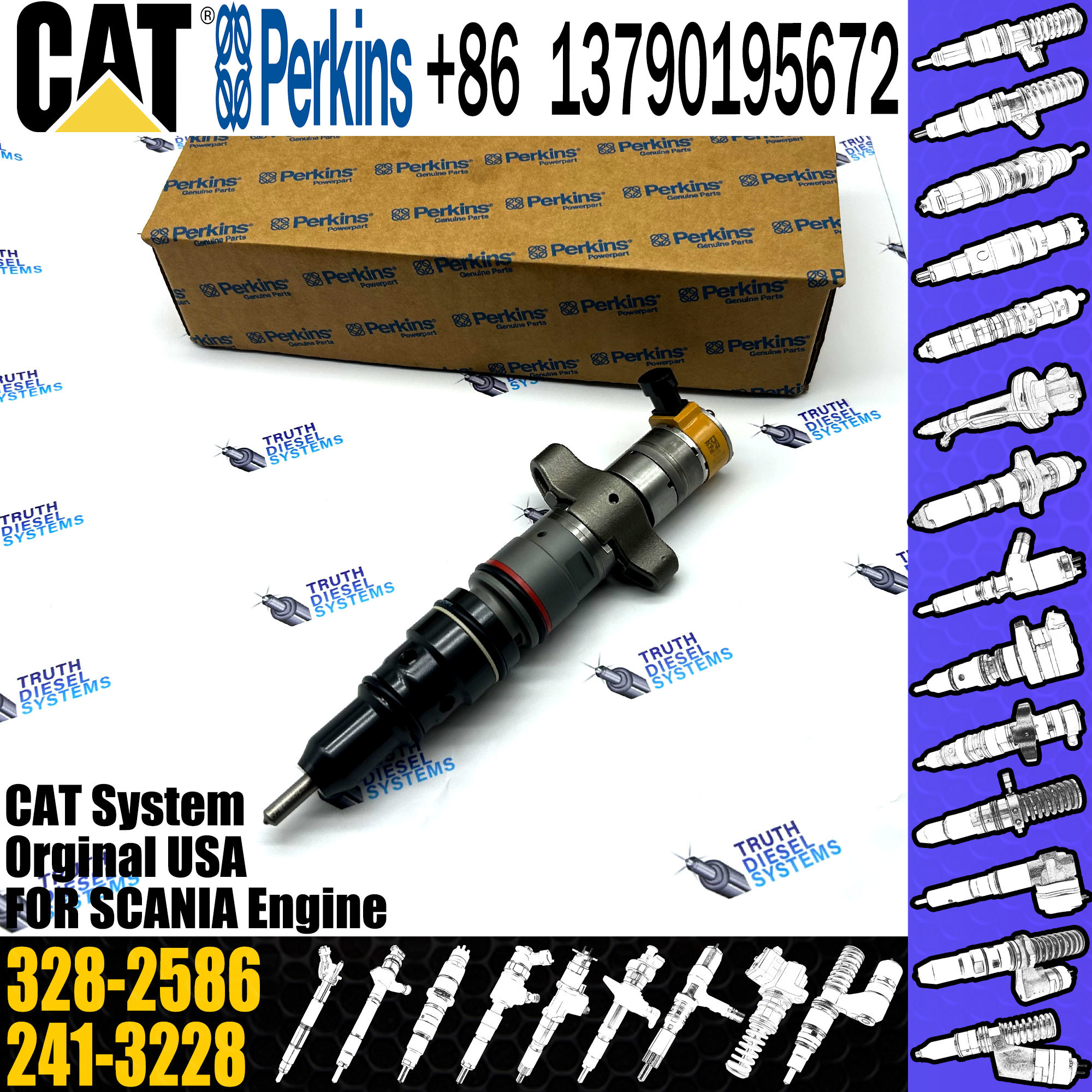 C7 Common Rail fuel Injector nozzle 295-1412 2951412 328-2585 3282585 328-2586 3282586 For Caterpillar