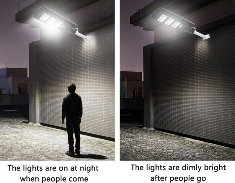 ABS 110lm/W All In One Solar Powered LED Street Lights 2835SMD Chip