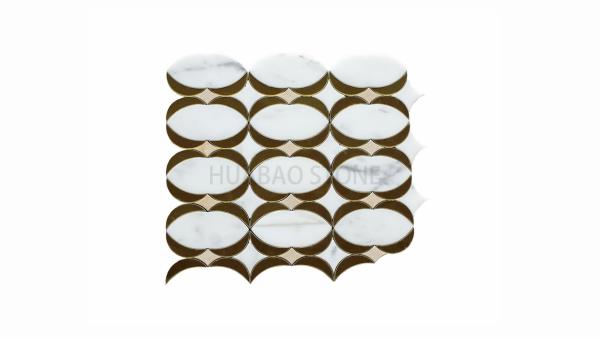 Decorative Stone Mosaic Tiles Create Ornamental Accents Small Size Stable Non