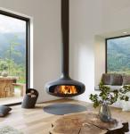 Customizable Ceiling Hanging Log Burners 600mm Suspended Wood Burning Stove