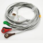 5 Leadwires 8 Pin Snap AHA PH Connector ECG Cables