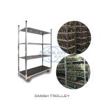Standard Container Plywood Flower Logistics Flow Trolley Conventional PP Wheel