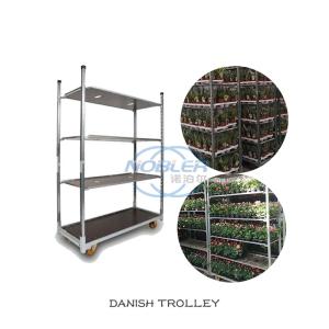 Wholesale Standard Container Flower Trolley Logistics Turnover Truck Nylon Wheel Bearing Strong Cold Galvanized Instal from china suppliers