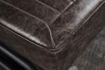 Iron Frame 2 Seater Leather Sofa Metal Legs Solide Wood Armrest Office
