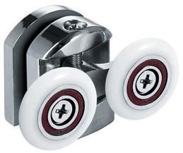 Wholesale Zinc Alloy Metal Sliding Door Rollers 5-6mm Thick Wheel For Shower Room from china suppliers