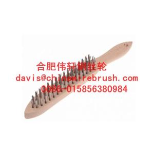 Wholesale 3 Row (3*16) Metal Wire Wooden Handle Brush from china suppliers