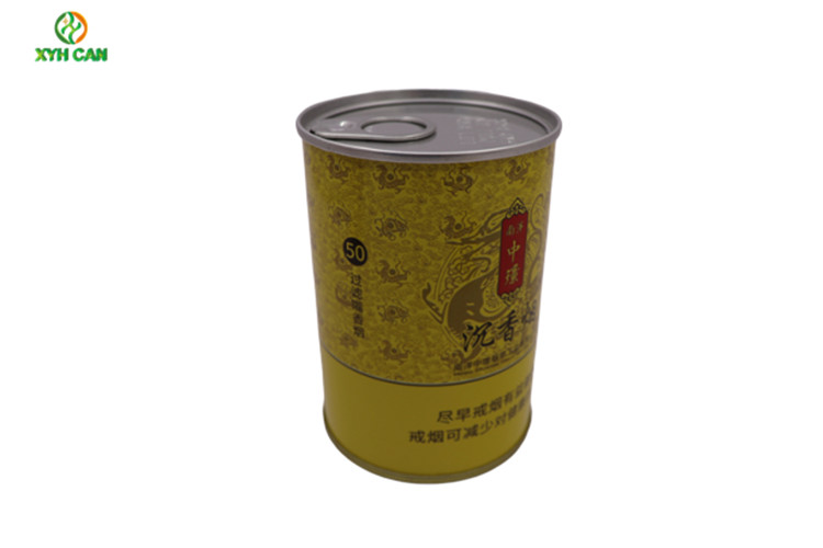 Offset Printing CMYK 500g Round Tin Box For Cigarette