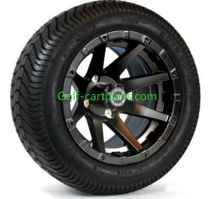 China Custom 12 Inch Golf Cart Wheels Tires Ezgo Wheels And Tires Set Of 4 Shiney on sale