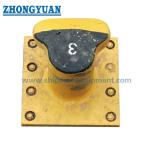 Square Base Casting Steel Curved Type Bollard With Anchorage Ship Mooring