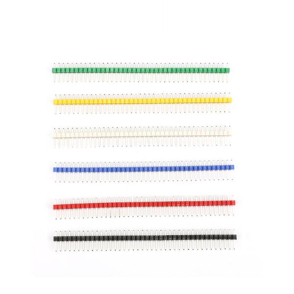 Colored 40 Pins 2.54mm Single Row Straight Pin Header Male Connector Strip for