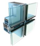 Industrial Aluminium Curtain Wall Profile For Curtain Wall Double Glass