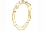 Aalternating Sizes 14K Yellow Gold Jewelry Ring With 0.15ct VS1 2mm Natural