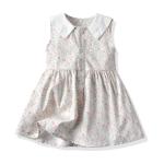 Summer Children's Clothing Children's Vintage Dress Sleeveless Doll Collar