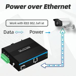 Wholesale 10/100Mbps SFP Fiber Media Converter Din Rail Wall Mounted Unmanaged Small Case from china suppliers