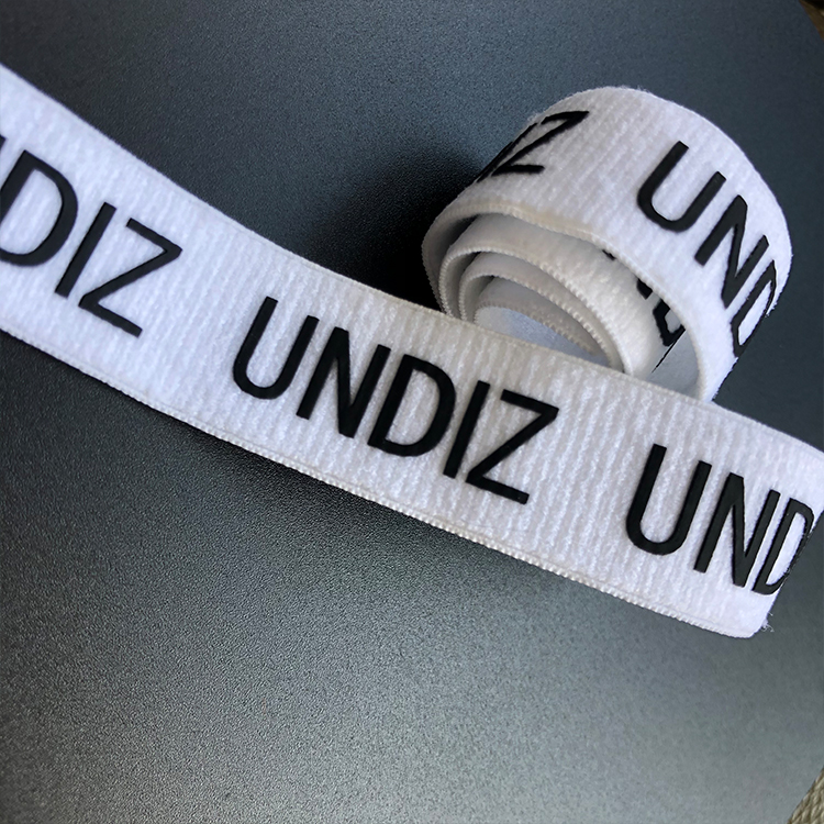 Customized Silicone Printing Nylon Elastic Band Non Slip Webbing