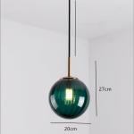 15CM Colorful Decorative Kid Room Glass Nordic Pendant Light