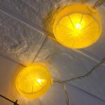 LED Lemon Garland Orange Slices String Light Yard Wedding Home Party Bedroom