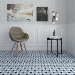 Blue Wear-Resistant 200x200mm Decorative Wall Tiles For Living Room And Durable