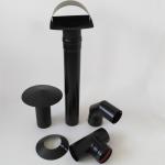 Single Wall Flue Kits Pellet Stove Chimney Black Stainless Steel SUS 316L / 304