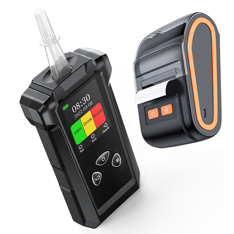 Accurate Alcohol Breath Analyser With Printer Long Lasting Lithium Battery