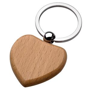 Wholesale Art Craft Wooden Key Chain 2D Heart Silver Cute Charm Rainbow Keyring from china suppliers