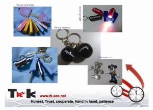 Wholesale Novelty Personalized Promotional Gifts Imprinted Logo PVC Keychain With LED Light from china suppliers