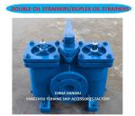 2"-DN50 Duplex Oil Strainer Model AS16050 Cb/T425 Body Cast Iron Filter