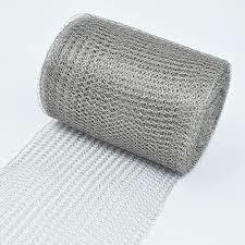 Wholesale Silver Stainless Steel Knitted Wire Mesh Roll 100mm - 600mm 30m - 100m Length 99% Filter Rating from china suppliers