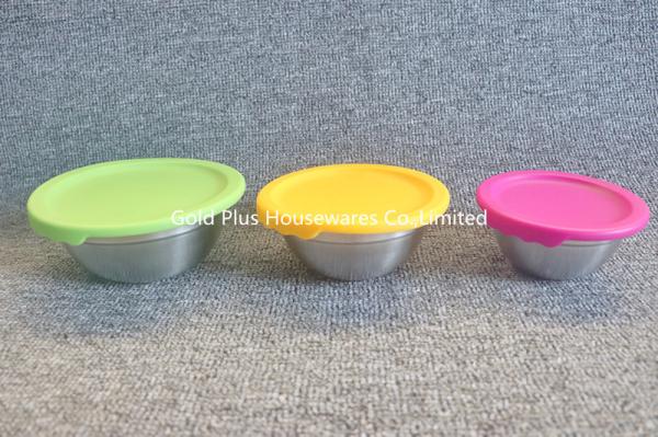 6pcs kitchen mixing bowl set big capacity stainless steel salad baking bowl high