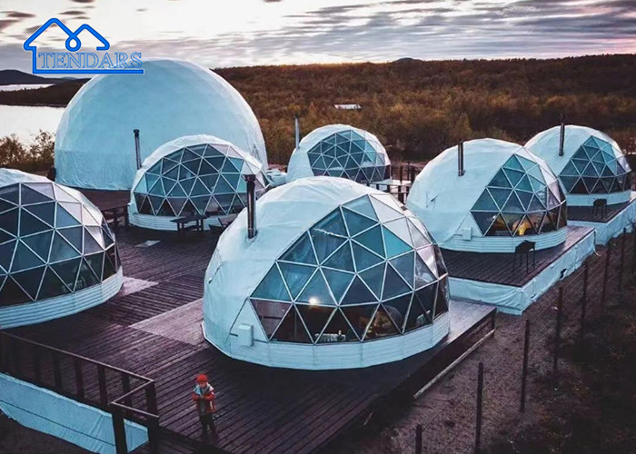 Outdoor Geodesic Glamping Hotel Tent For Tourism Resort Party Luxury Best Camping Tents