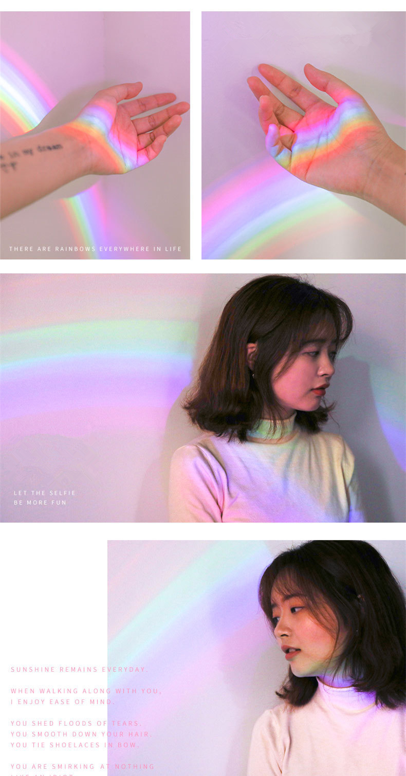 Dropshipping Amazing Magic Rainbow Projector Lamp Night Light Shell Rainbow Projector Room Decoration For Kids