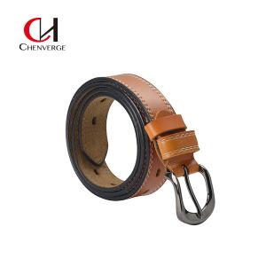 Wholesale Zinc Alloy Bright Black Genuine Leather Belt Buckle Orange Neutral Denim Or Casual from china suppliers