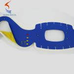 Emergency cervical collar free size blue yellow color rigid collar brace China