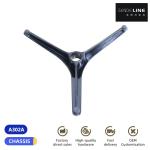 Modern Metal Office Chair Base With Height Adjustment Polishing Color No Wheels